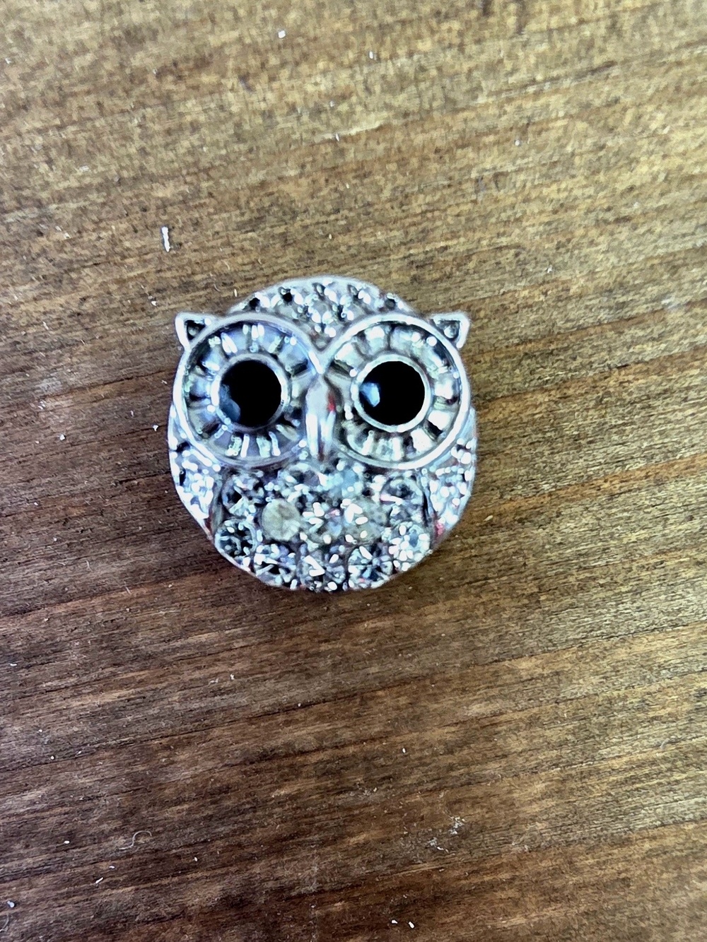 Magnolia & Vine Silver Owl Crystal 18mm Snap - Women Jewelry